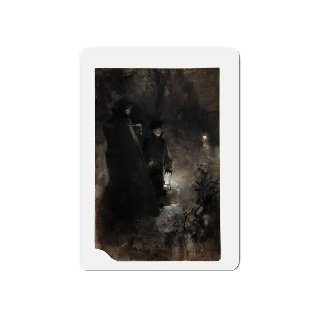 Steady Light Pulp Illustration (Magazine Illustration) Refrigerator Magnet 5 Inch Die-Cut - The Sticker Space