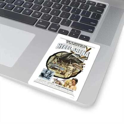 Steel Arena 1973 Movie Poster - STICKER Vinyl Kiss-Cut Decal - The Sticker Space