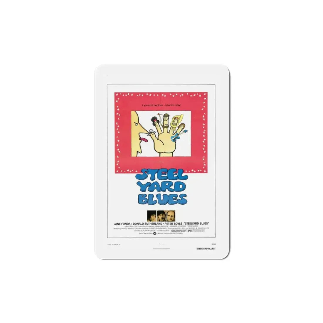 Steelyard Blues 1973 Movie Poster Refrigerator Magnet 4 Inch - The Sticker Space