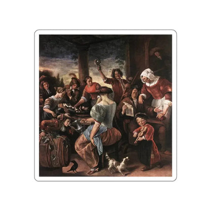 STEEN, Jan - A Merry Party (Artwork) STICKER Vinyl Die-Cut Decal White Die-Cut 6 Inch - The Sticker Space