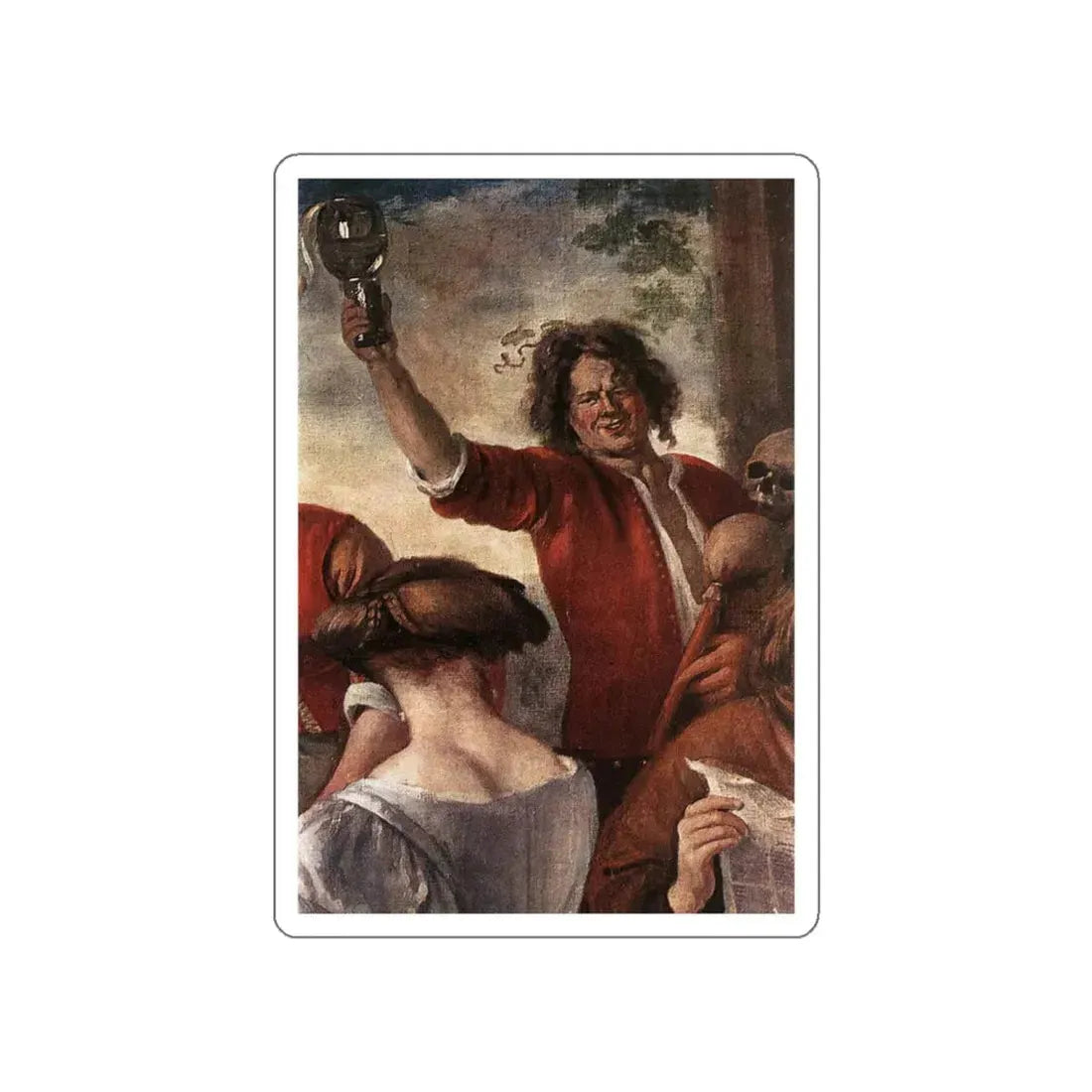 STEEN, Jan - A Merry Party (detail)2 (Artwork) STICKER Vinyl Die-Cut Decal White Die-Cut 5 Inch - The Sticker Space