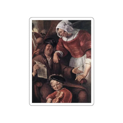 STEEN, Jan - A Merry Party (detail) (Artwork) STICKER Vinyl Die-Cut Decal White Die-Cut 2 Inch - The Sticker Space