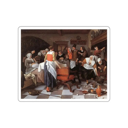 STEEN, Jan - Celebrating the Birth (Artwork) STICKER Vinyl Die-Cut Decal White Die-Cut 6 Inch - The Sticker Space