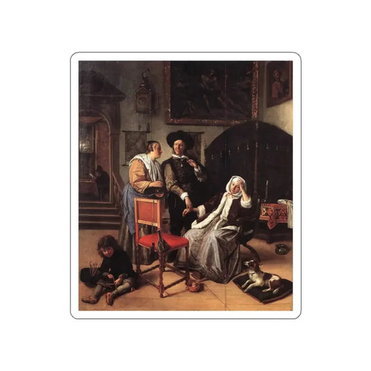STEEN, Jan - Doctor's Visit (Artwork) STICKER Vinyl Die-Cut Decal White Die-Cut 2 Inch - The Sticker Space