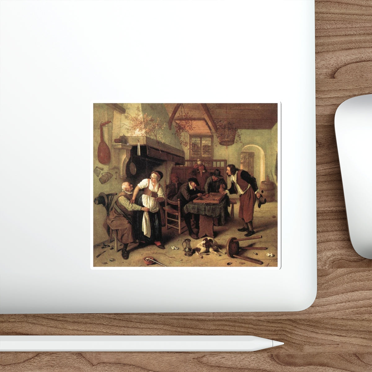 STEEN, Jan - In the Tavern (Artwork) STICKER Vinyl Die-Cut Decal-The Sticker Space