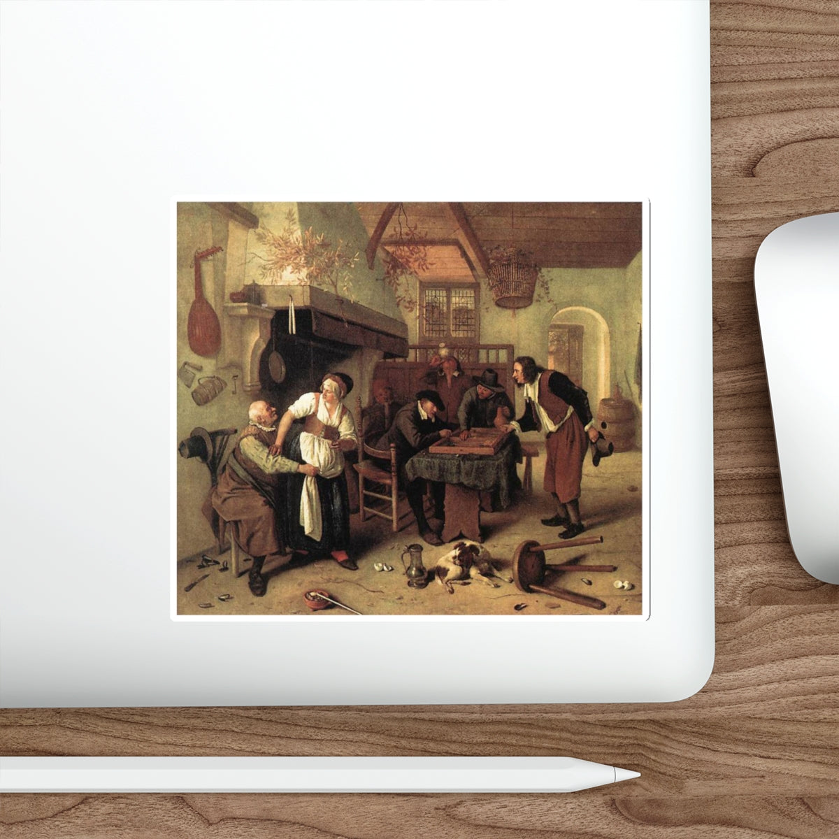 STEEN, Jan - In the Tavern (Artwork) STICKER Vinyl Die-Cut Decal-The Sticker Space