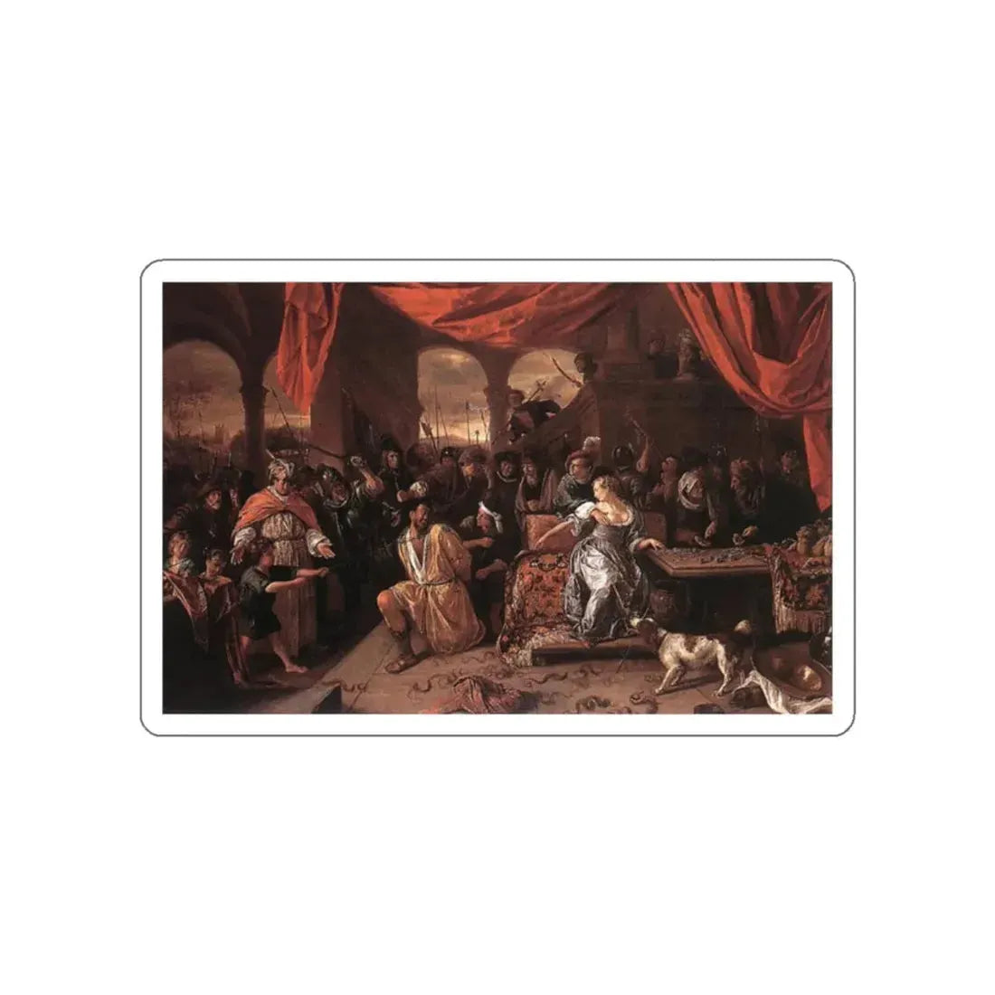 STEEN, Jan - Samson and Delilah (Artwork) STICKER Vinyl Die-Cut Decal White Die-Cut 2 Inch - The Sticker Space