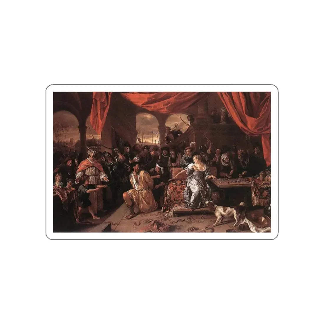 STEEN, Jan - Samson and Delilah (Artwork) STICKER Vinyl Die-Cut Decal White Die-Cut 3 Inch - The Sticker Space