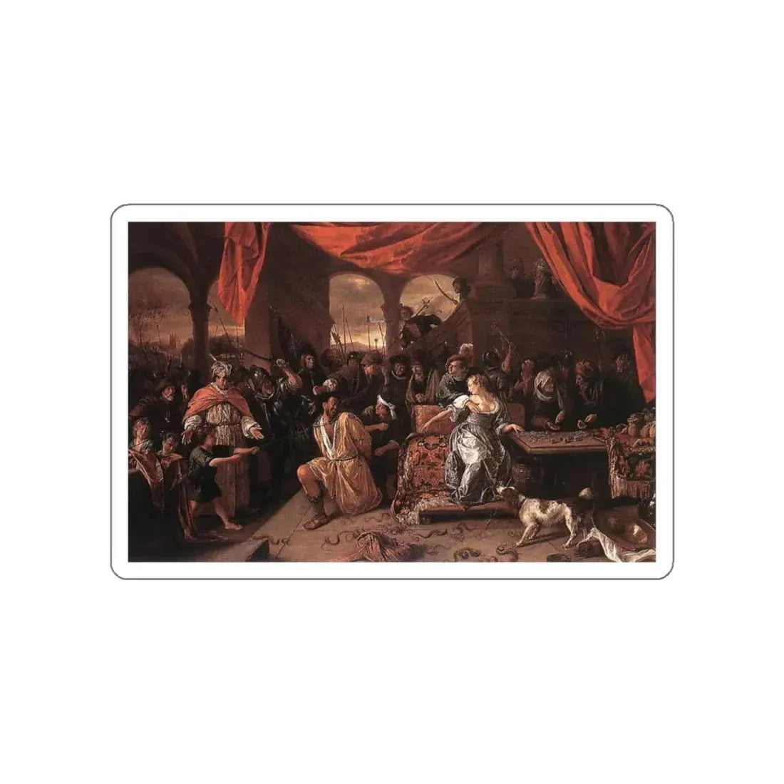 STEEN, Jan - Samson and Delilah (Artwork) STICKER Vinyl Die-Cut Decal White Die-Cut 5 Inch - The Sticker Space