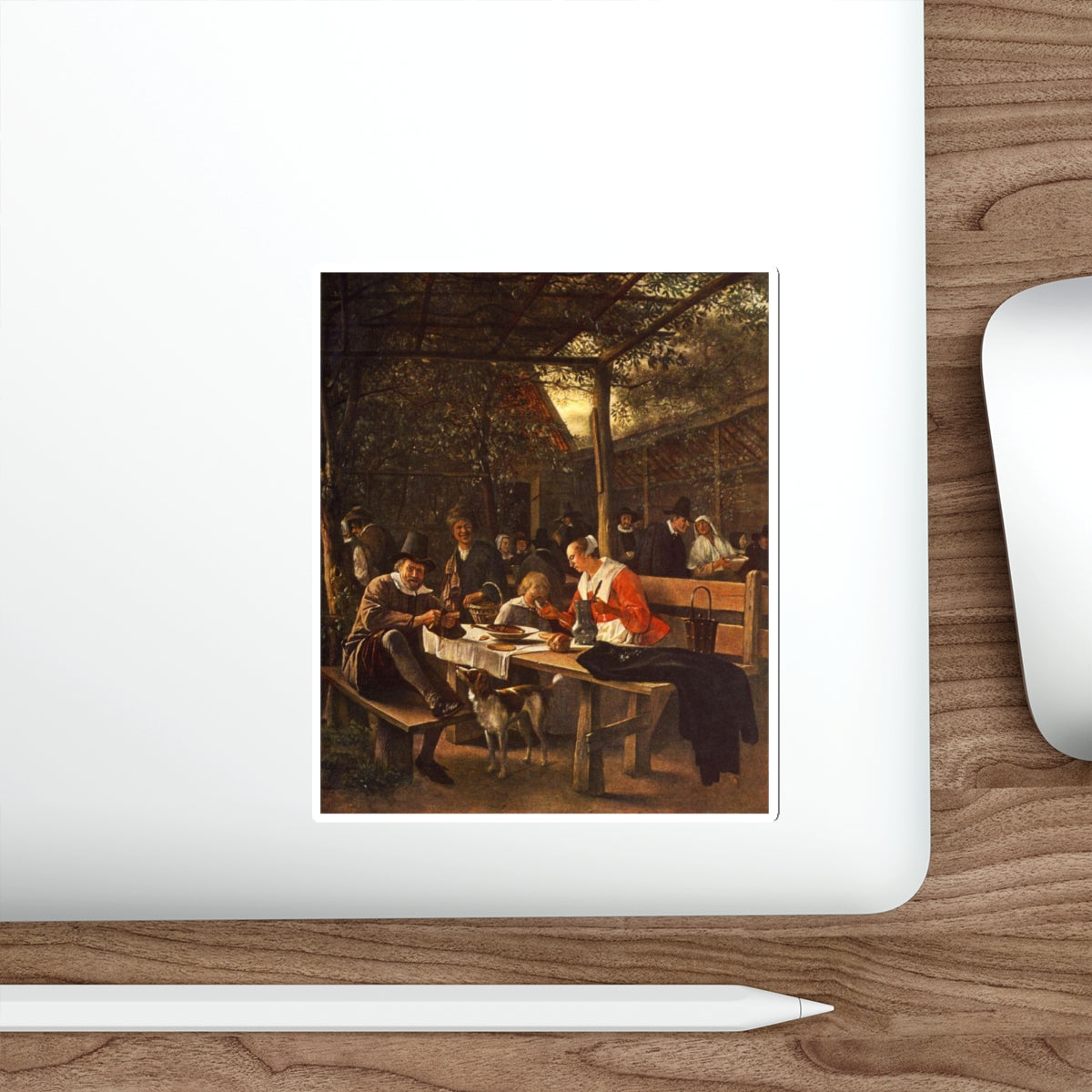 STEEN, Jan - Tavern Garden (Artwork) STICKER Vinyl Die-Cut Decal-The Sticker Space