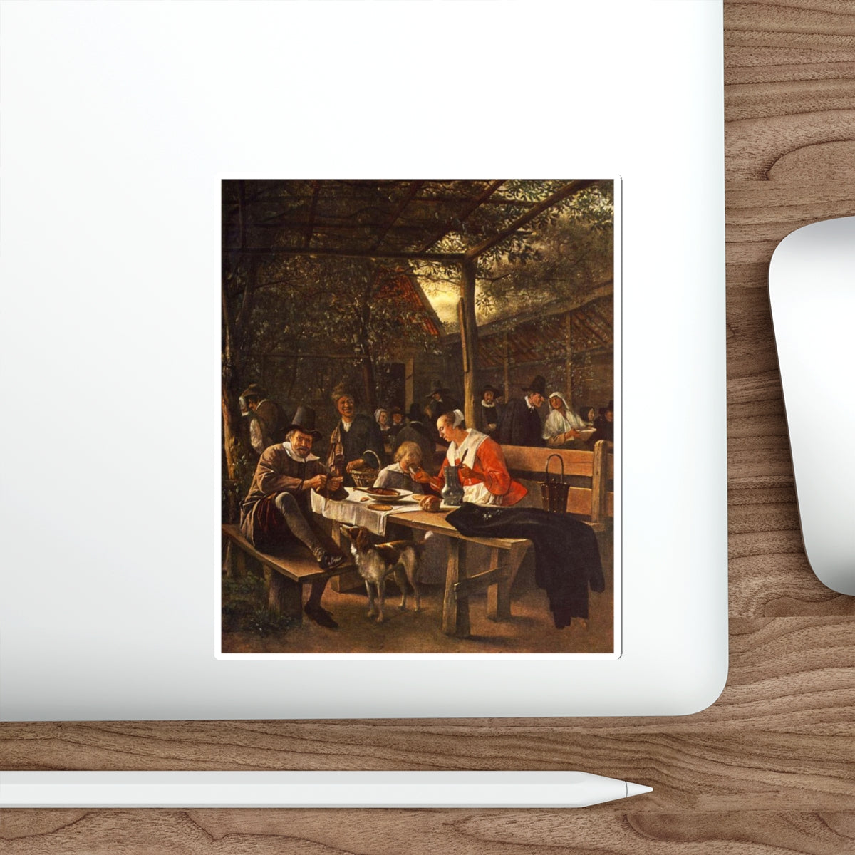 STEEN, Jan - Tavern Garden (Artwork) STICKER Vinyl Die-Cut Decal-The Sticker Space