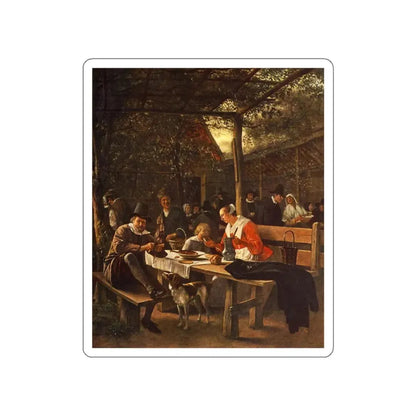 STEEN, Jan - Tavern Garden (Artwork) STICKER Vinyl Die-Cut Decal White Die-Cut 6 Inch - The Sticker Space