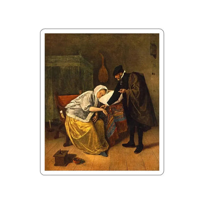 STEEN, Jan - The Doctor and His Patient (Artwork) STICKER Vinyl Die-Cut Decal White Die-Cut 4 Inch - The Sticker Space