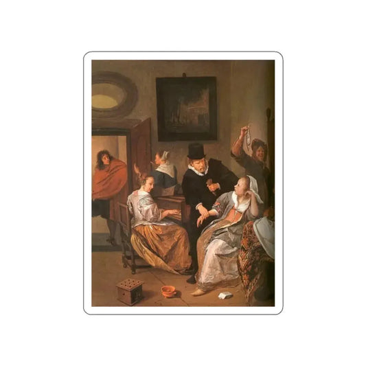 STEEN, Jan - The Doctor's Visit (Artwork) STICKER Vinyl Die-Cut Decal White Die-Cut 2 Inch - The Sticker Space