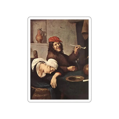 STEEN, Jan - The Drinker (detail) (Artwork) STICKER Vinyl Die-Cut Decal White Die-Cut 2 Inch - The Sticker Space