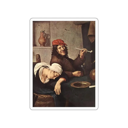 STEEN, Jan - The Drinker (detail) (Artwork) STICKER Vinyl Die-Cut Decal White Die-Cut 5 Inch - The Sticker Space