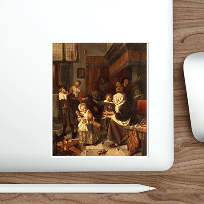 STEEN, Jan - The Feast of St Nicholas (Artwork) STICKER Vinyl Die-Cut Decal-The Sticker Space