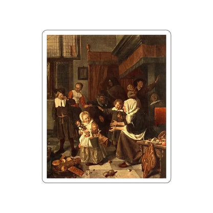 STEEN, Jan - The Feast of St Nicholas (Artwork) STICKER Vinyl Die-Cut Decal White Die-Cut 6 Inch - The Sticker Space