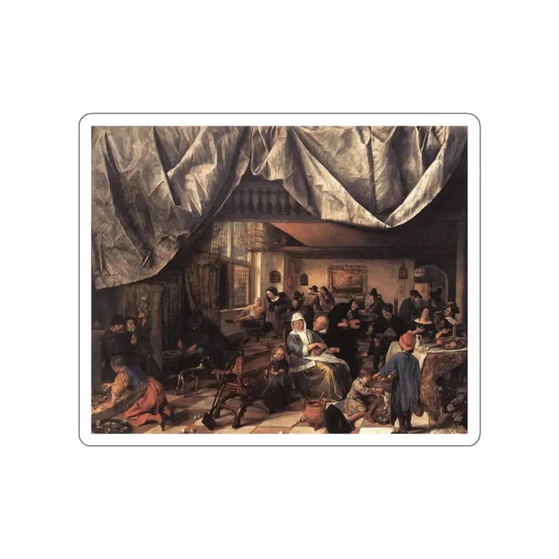 STEEN, Jan - The Life of Man (Artwork) STICKER Vinyl Die-Cut Decal White Die-Cut 2 Inch - The Sticker Space