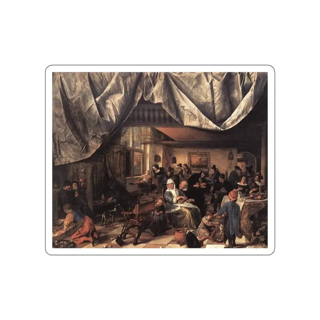 STEEN, Jan - The Life of Man (Artwork) STICKER Vinyl Die-Cut Decal White Die-Cut 3 Inch - The Sticker Space