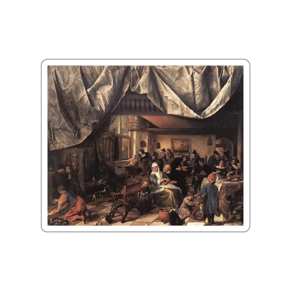 STEEN, Jan - The Life of Man (Artwork) STICKER Vinyl Die-Cut Decal White Die-Cut 5 Inch - The Sticker Space