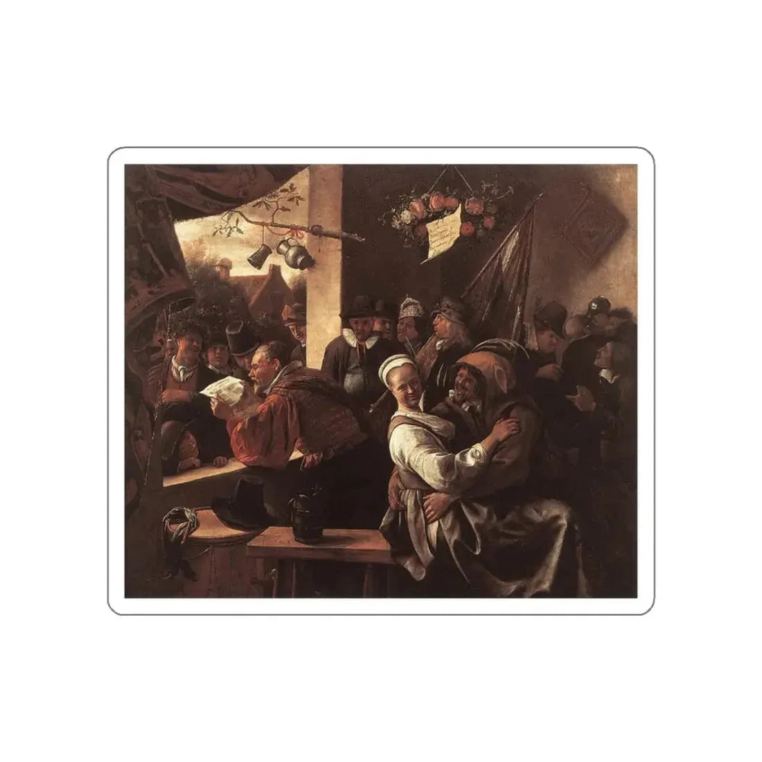 STEEN, Jan - The Rhetoricians (Artwork) STICKER Vinyl Die-Cut Decal White Die-Cut 4 Inch - The Sticker Space