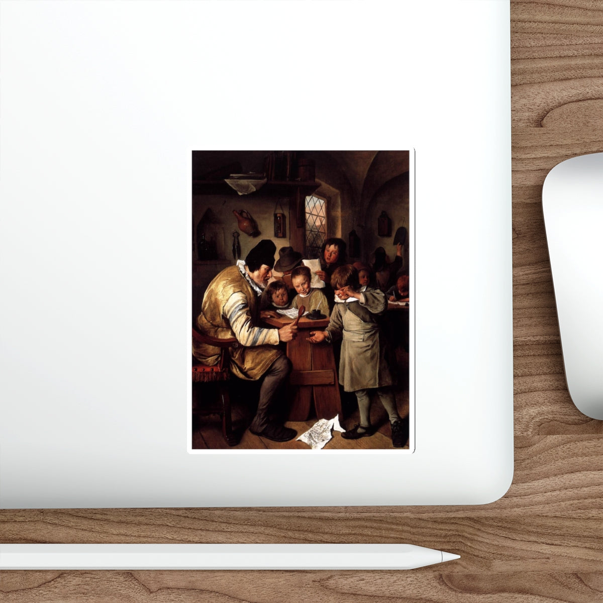 STEEN, Jan - The Schoolmaster (Artwork) STICKER Vinyl Die-Cut Decal-The Sticker Space