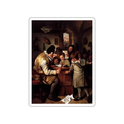 STEEN, Jan - The Schoolmaster (Artwork) STICKER Vinyl Die-Cut Decal White Die-Cut 6 Inch - The Sticker Space