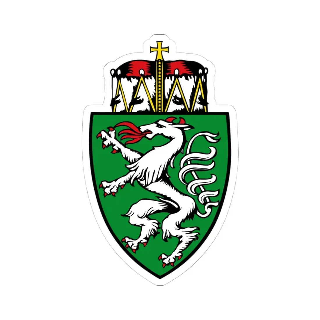 Steiermark Wappen (Austria) STICKER Vinyl Kiss-Cut Decal 4 Inch White - The Sticker Space