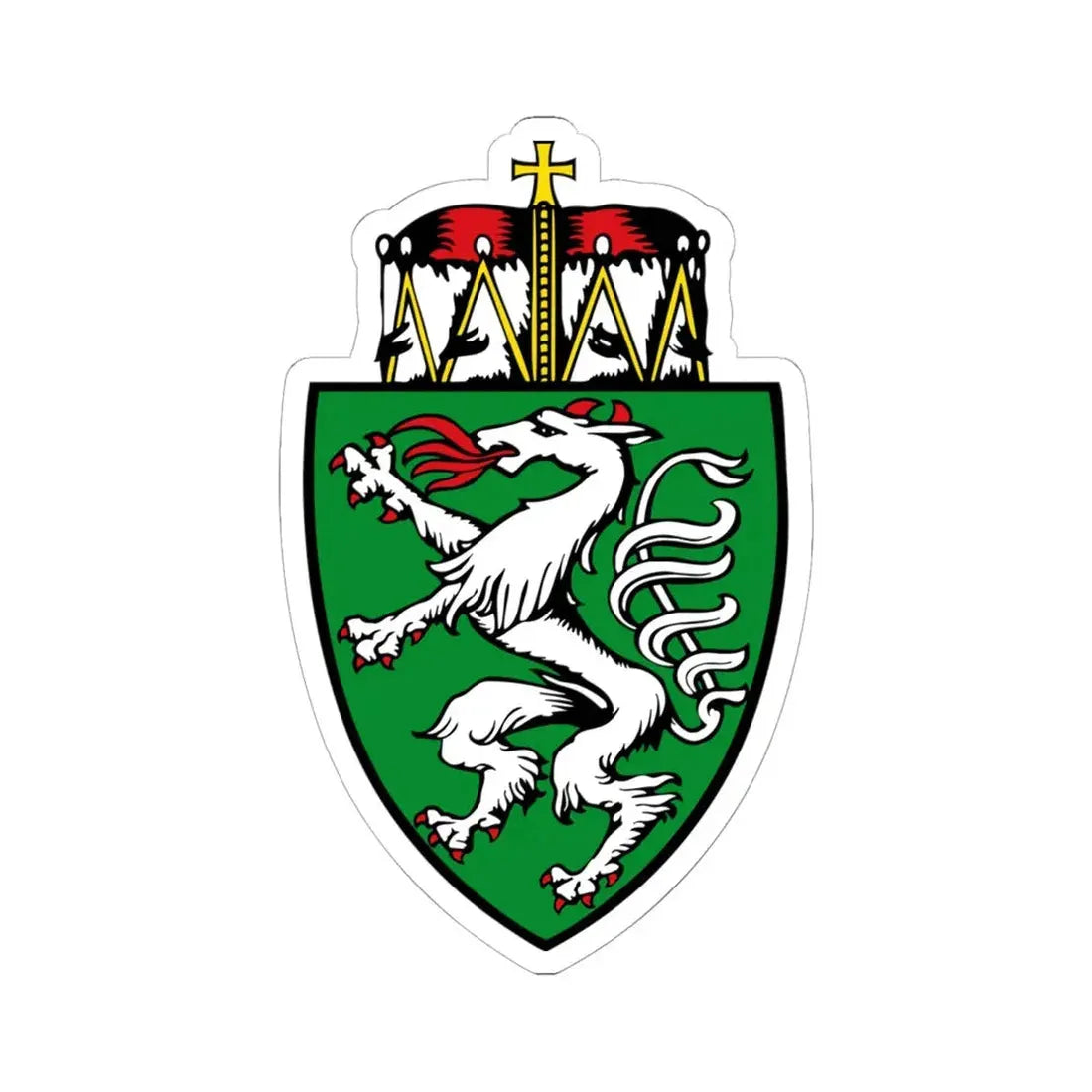 Steiermark Wappen (Austria) STICKER Vinyl Kiss-Cut Decal 6 Inch White - The Sticker Space