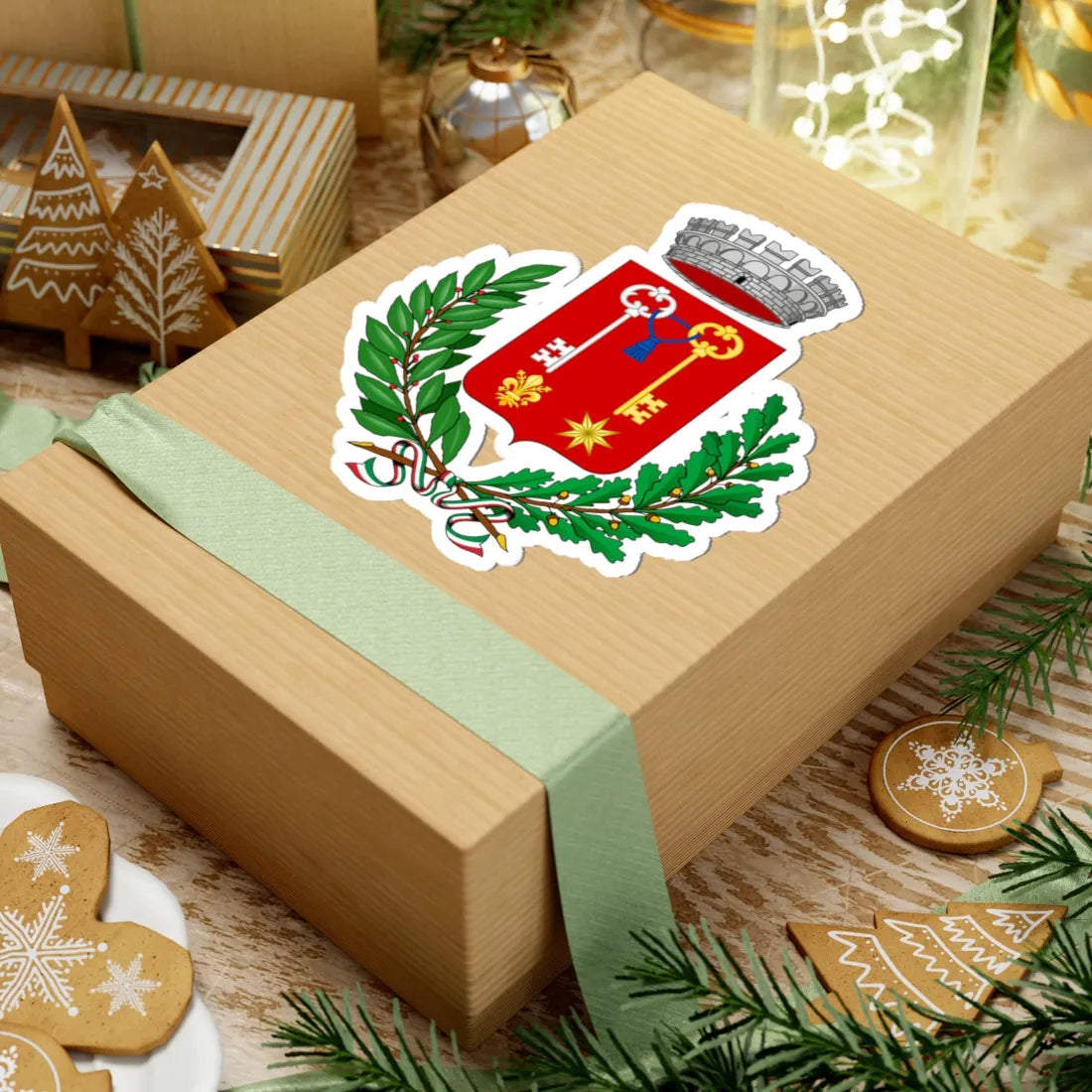 Stemma Montespertoli (Italy) (Coat of Arms) STICKER Vinyl Kiss-Cut Decal - The Sticker Space