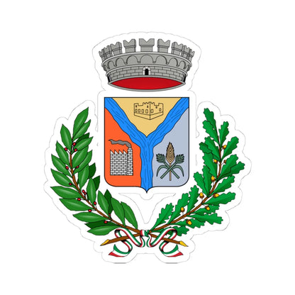 Stemma Villasor (Italy) (Coat of Arms) STICKER Vinyl Kiss-Cut Decal 4 Inch White - The Sticker Space