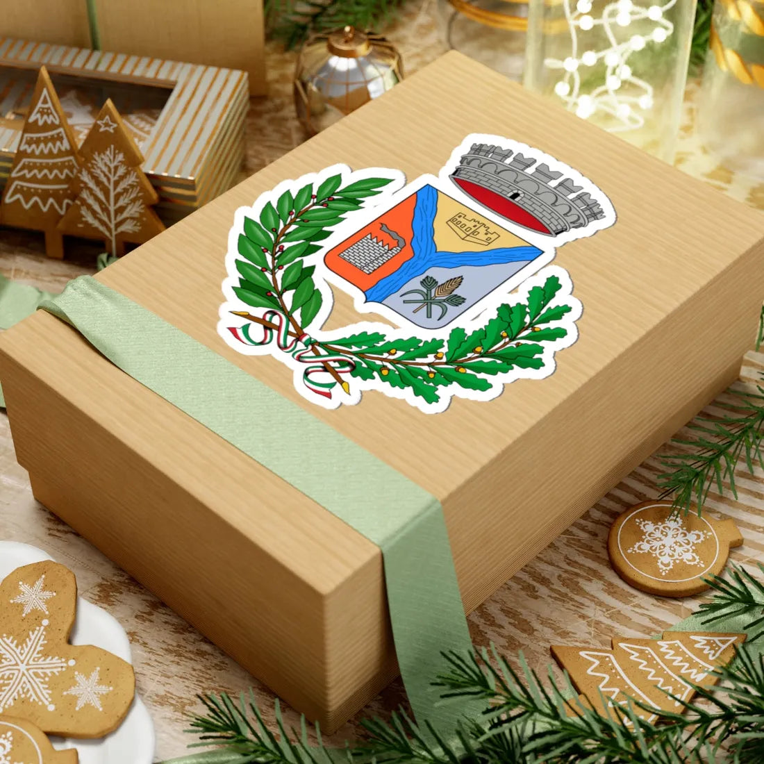 Stemma Villasor (Italy) (Coat of Arms) STICKER Vinyl Kiss-Cut Decal - The Sticker Space