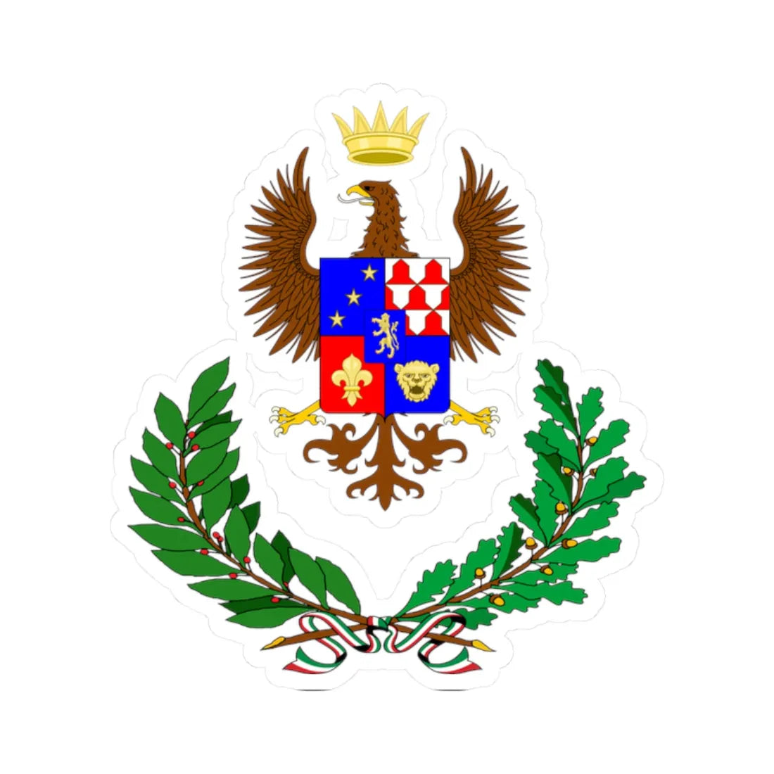 Stemmaalessandriadellarocca (Italy) (Coat of Arms) STICKER Vinyl Kiss-Cut Decal 2 Inch White - The Sticker Space