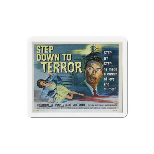 Step Down to Terror 1958 Movie Poster Refrigerator Magnet 2 Inch - The Sticker Space