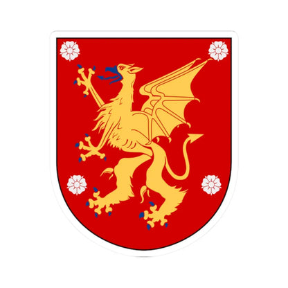 Östergötland vapen (Sweden) (Coat of Arms) STICKER Vinyl Kiss-Cut Decal 2 Inch White - The Sticker Space