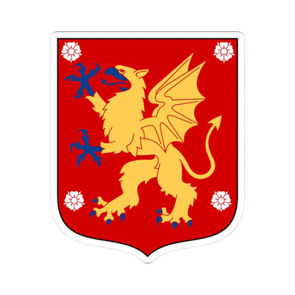 Östergötland vapen  (Sweden) (Coat of Arms) STICKER Vinyl Kiss-Cut Decal 3 Inch White - The Sticker Space