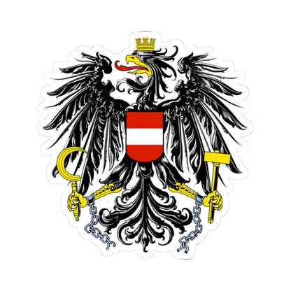 Österreich Bundesadler (Austria) (Coat of Arms) STICKER Vinyl Kiss-Cut Decal 3 Inch White - The Sticker Space