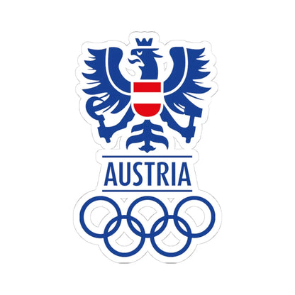 Österreichisches Olympisches Comité logo (Austria) (Coat of Arms) STICKER Vinyl Kiss-Cut Decal 4 Inch White - The Sticker Space