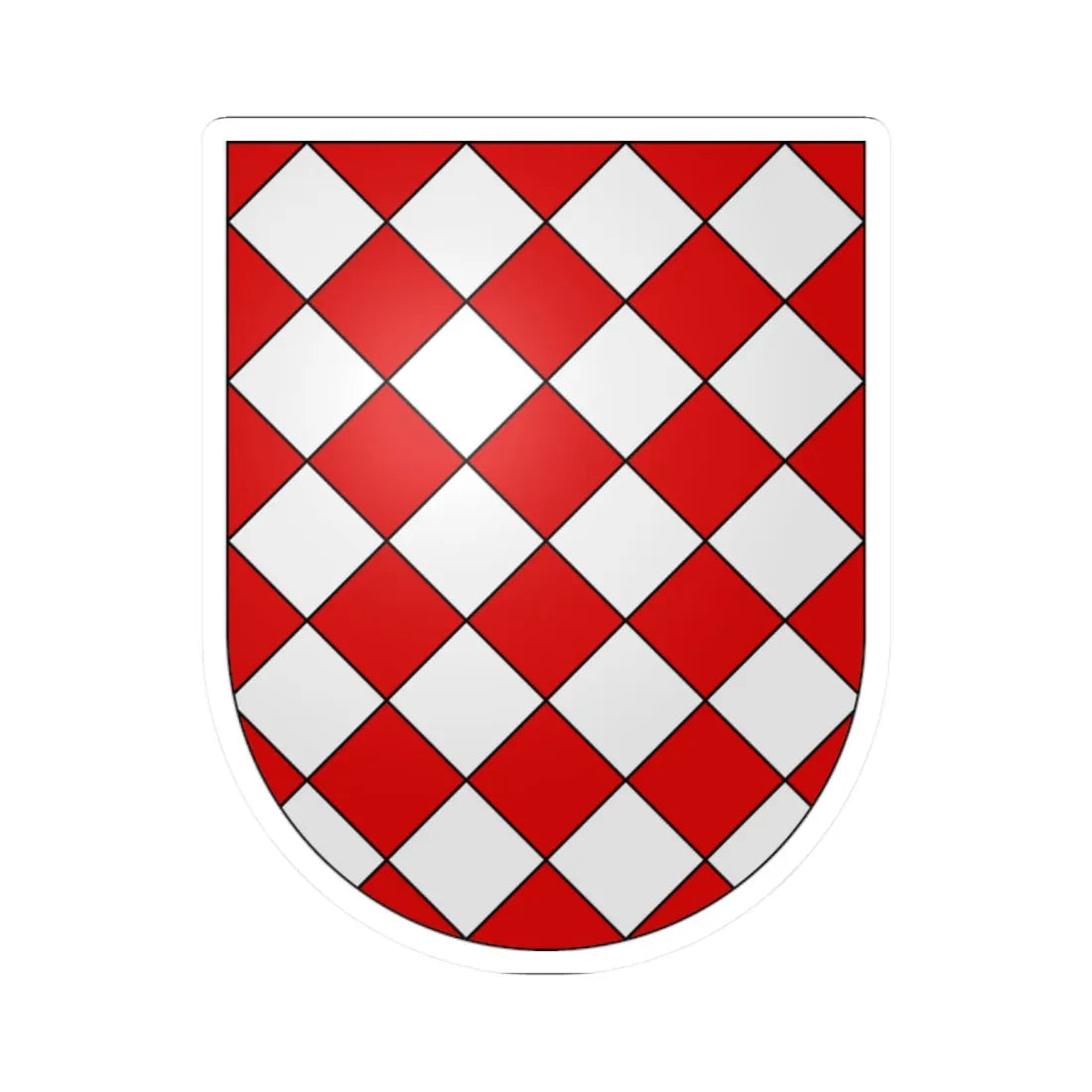 Stettfurt-coat of arms (Switzerland) (Coat of Arms) STICKER Vinyl Kiss-Cut Decal 2 Inch White - The Sticker Space
