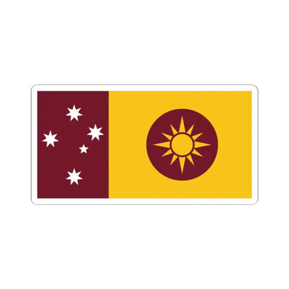 Steven Squires Queensland Flag Proposal (Australia) STICKER Vinyl Kiss-Cut Decal 2 Inch White - The Sticker Space