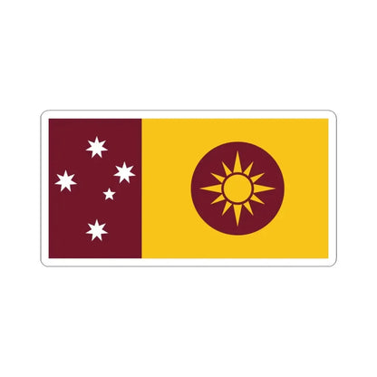 Steven Squires Queensland Flag Proposal (Australia) STICKER Vinyl Kiss-Cut Decal 3 Inch White - The Sticker Space