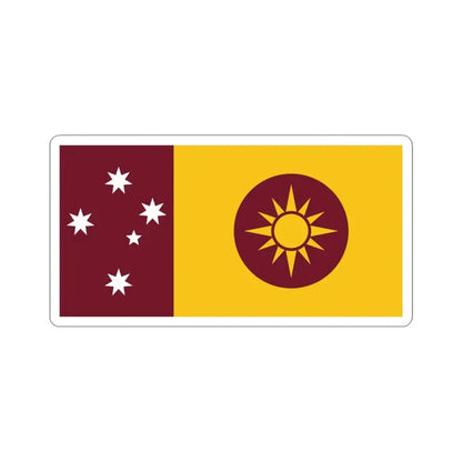 Steven Squires Queensland Flag Proposal (Australia) STICKER Vinyl Kiss-Cut Decal 6 Inch White - The Sticker Space