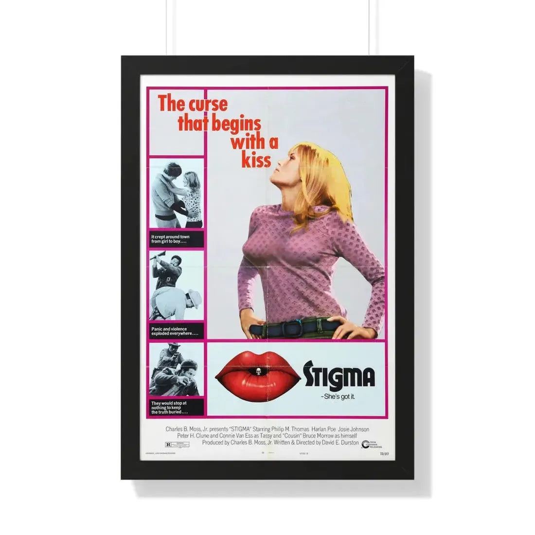 STIGMA 1972 - Framed Movie Poster 20" x 30" Black - The Sticker Space