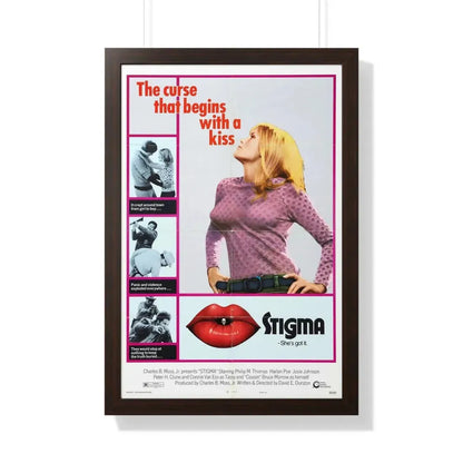 STIGMA 1972 - Framed Movie Poster 20" x 30" Walnut - The Sticker Space