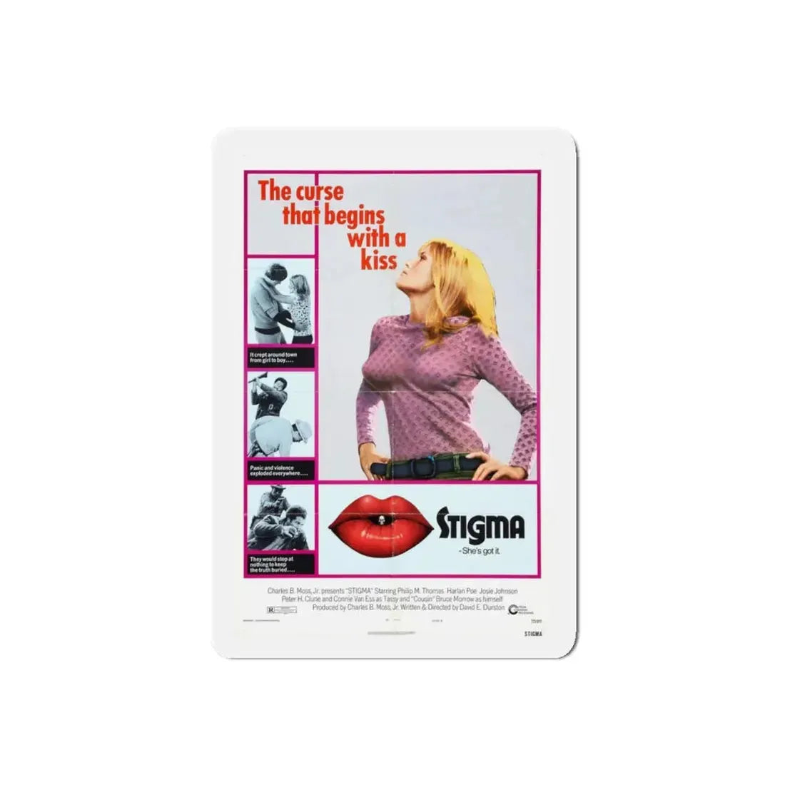 STIGMA 1972 Movie Poster - Refrigerator Magnet 5 Inch Die-Cut - The Sticker Space
