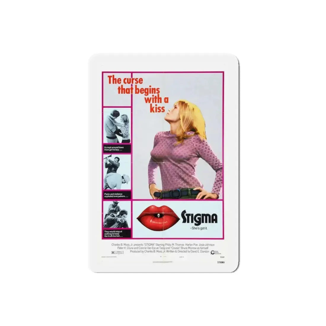 STIGMA 1972 Movie Poster - Refrigerator Magnet 6 Inch Die-Cut - The Sticker Space