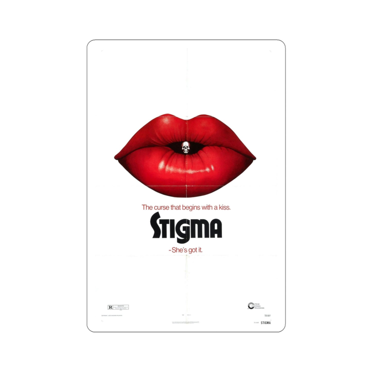 Stigma 1972 Movie Poster STICKER Vinyl Die-Cut Decal-3 Inch-The Sticker Space