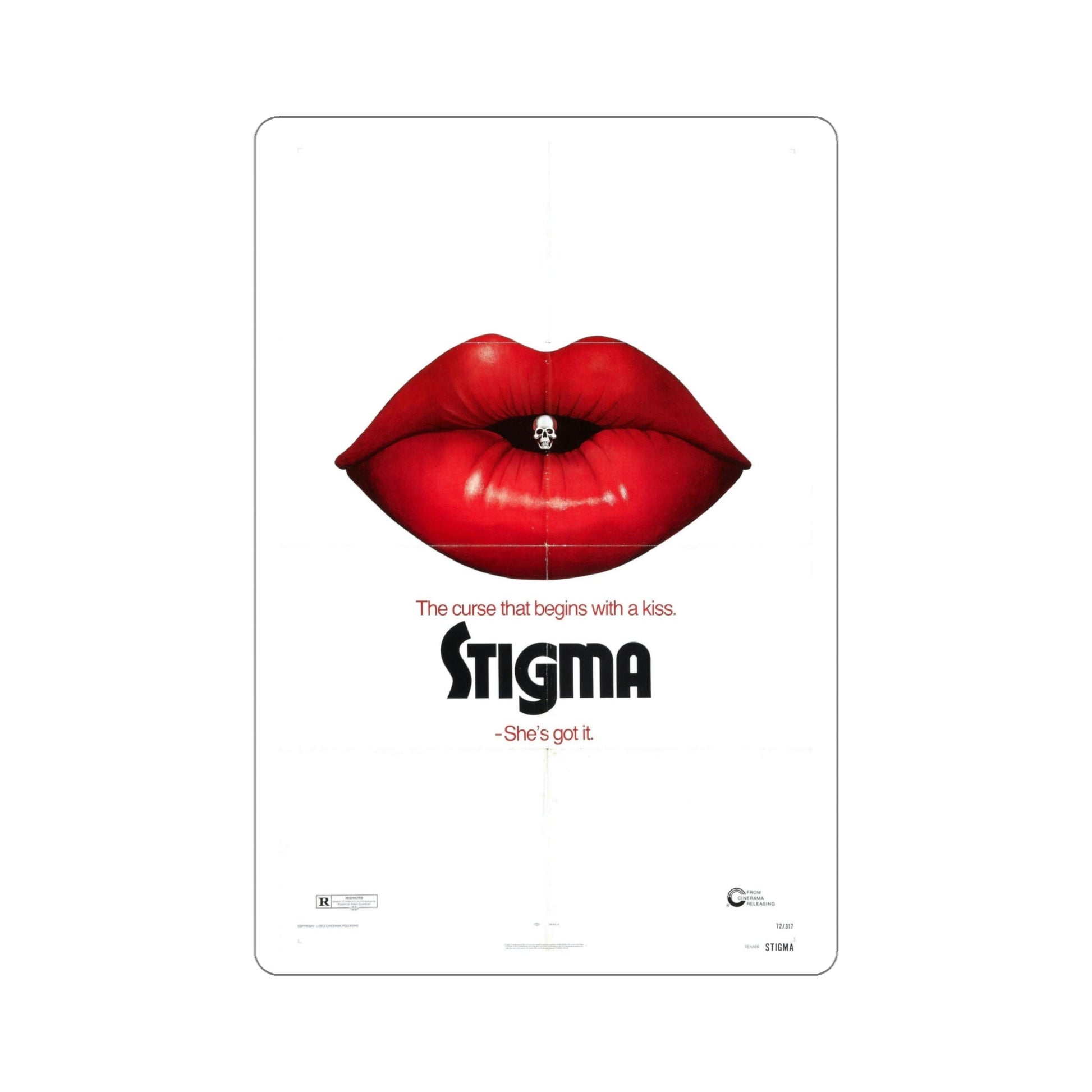 Stigma 1972 Movie Poster STICKER Vinyl Die-Cut Decal-5 Inch-The Sticker Space