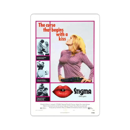 STIGMA 1972 Movie Poster - STICKER Vinyl Kiss-Cut Decal 2 Inch White - The Sticker Space